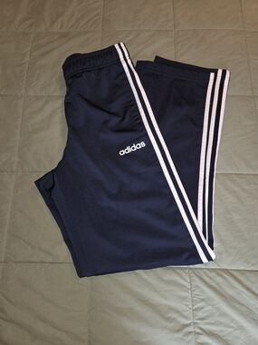 Mens Adidas Active Training Pants Navy/White Size S Pockets
